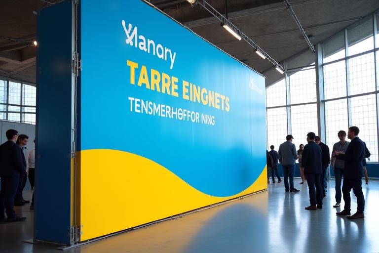 Banderole grand format pour un événement professionnel.